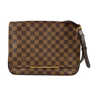 LOUIS VUITTON Brown Damier Leather Shoulder Bag